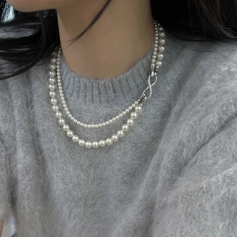 Collier Perles Double Rangée