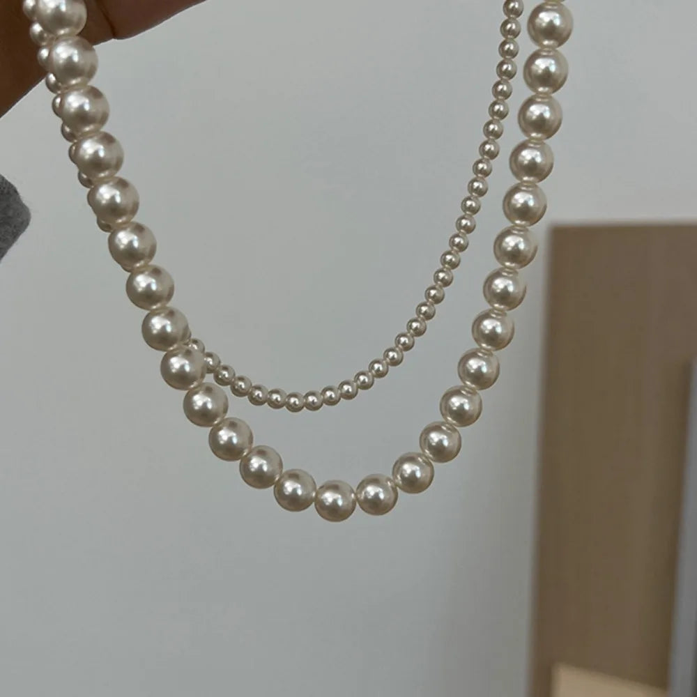 Collier Perles Double Rangée