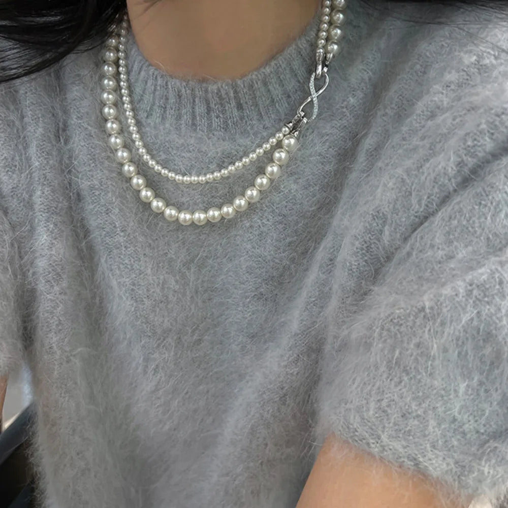 Collier Perles Double Rangée