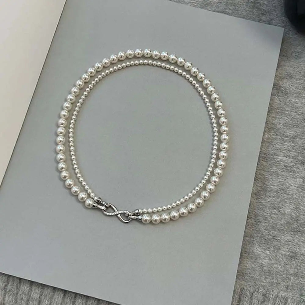 Collier Perles Double Rangée