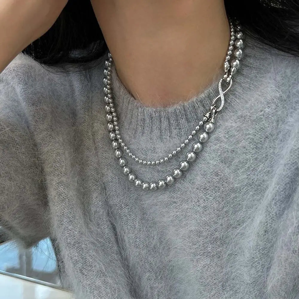 Collier Perles Double Rangée