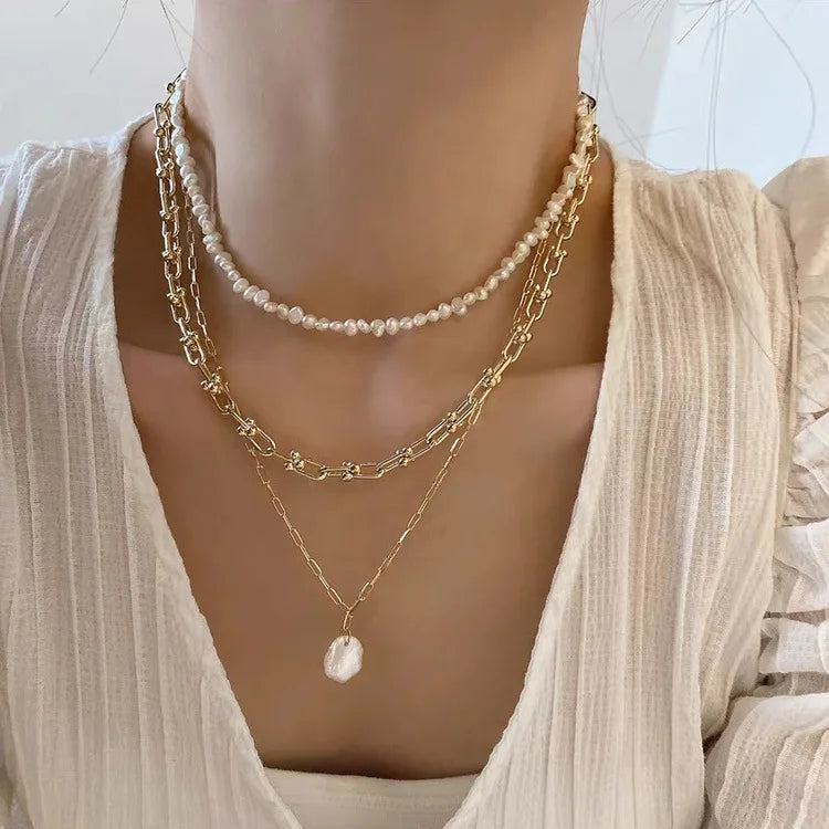 Collier Perles Baroques