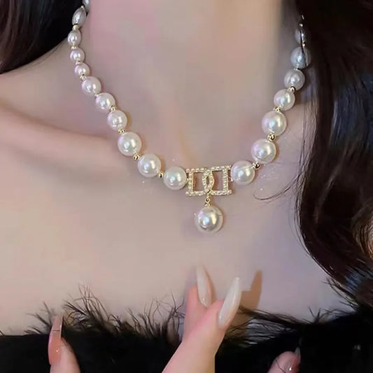 Collier Pendentif Perles