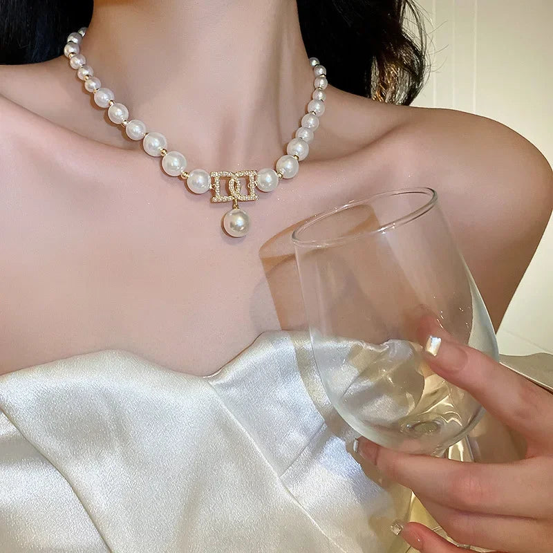 Collier Pendentif Perles
